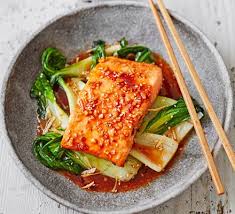 Salmon pak choi