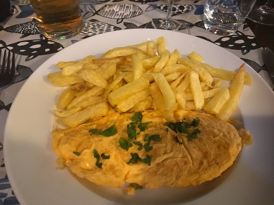 Plain Omelette and Chips